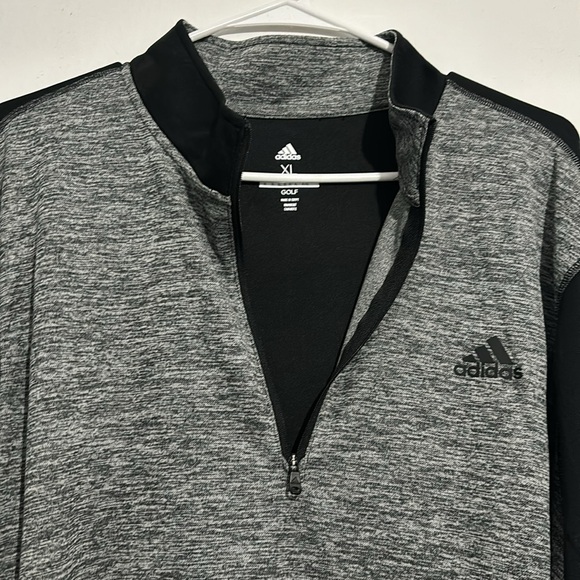 Adidas Double Pique Golf Men's Grey Black 1/4 Zip Pullover Size XL New Tags - Picture 6 of 6